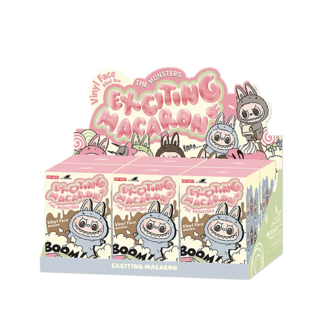 Pop Mart Labubu The Monsters Tasty Macarons Vinyl Face Sealed Case (6 Blind Boxes) Basement