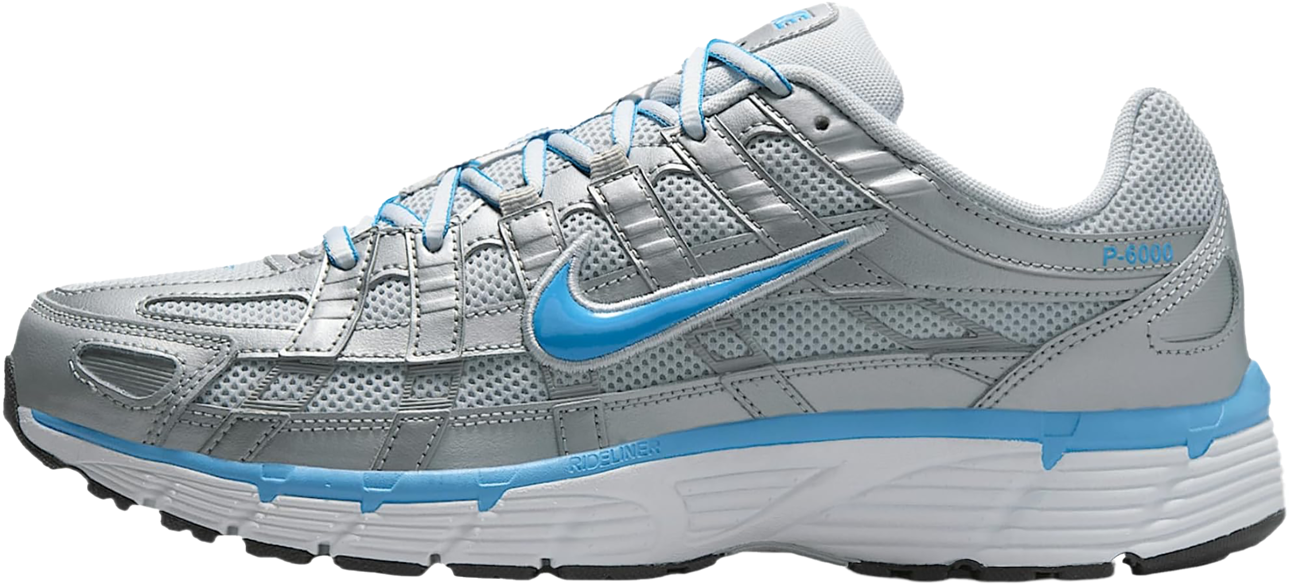 Nike P-6000 Metallic Platinum Pure Platinum Metallic Silver University Blue Basement