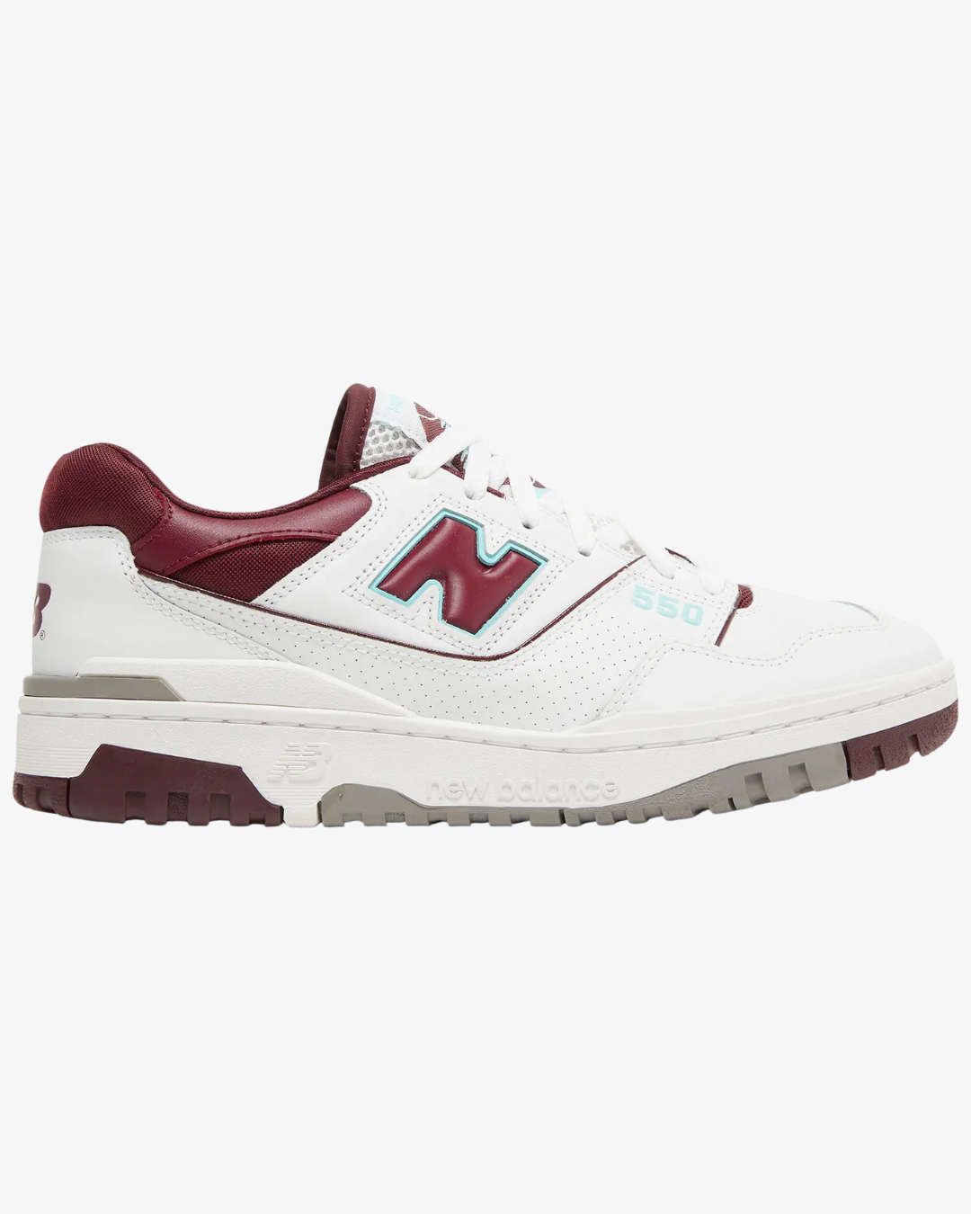 New Balance 550 Burgundy Turquoise