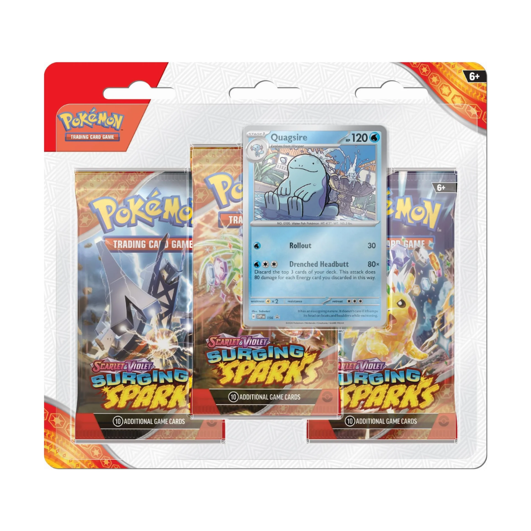 Pokemon TCG Scarlet & Violet 8 Surging Sparks Three Booster Blister