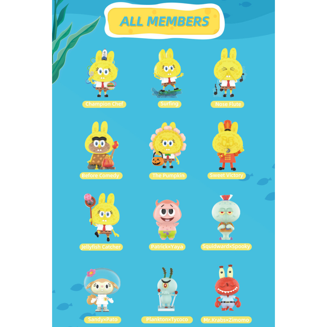 Pop Mart Labubu The Monsters Spongebob Series Sealed Case (12 Blind Box)