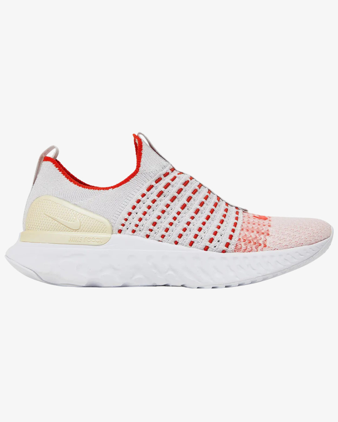 Nike React Phantom Run Flyknit 2 Vast Grey Fire Pink Team Orange (Women's)