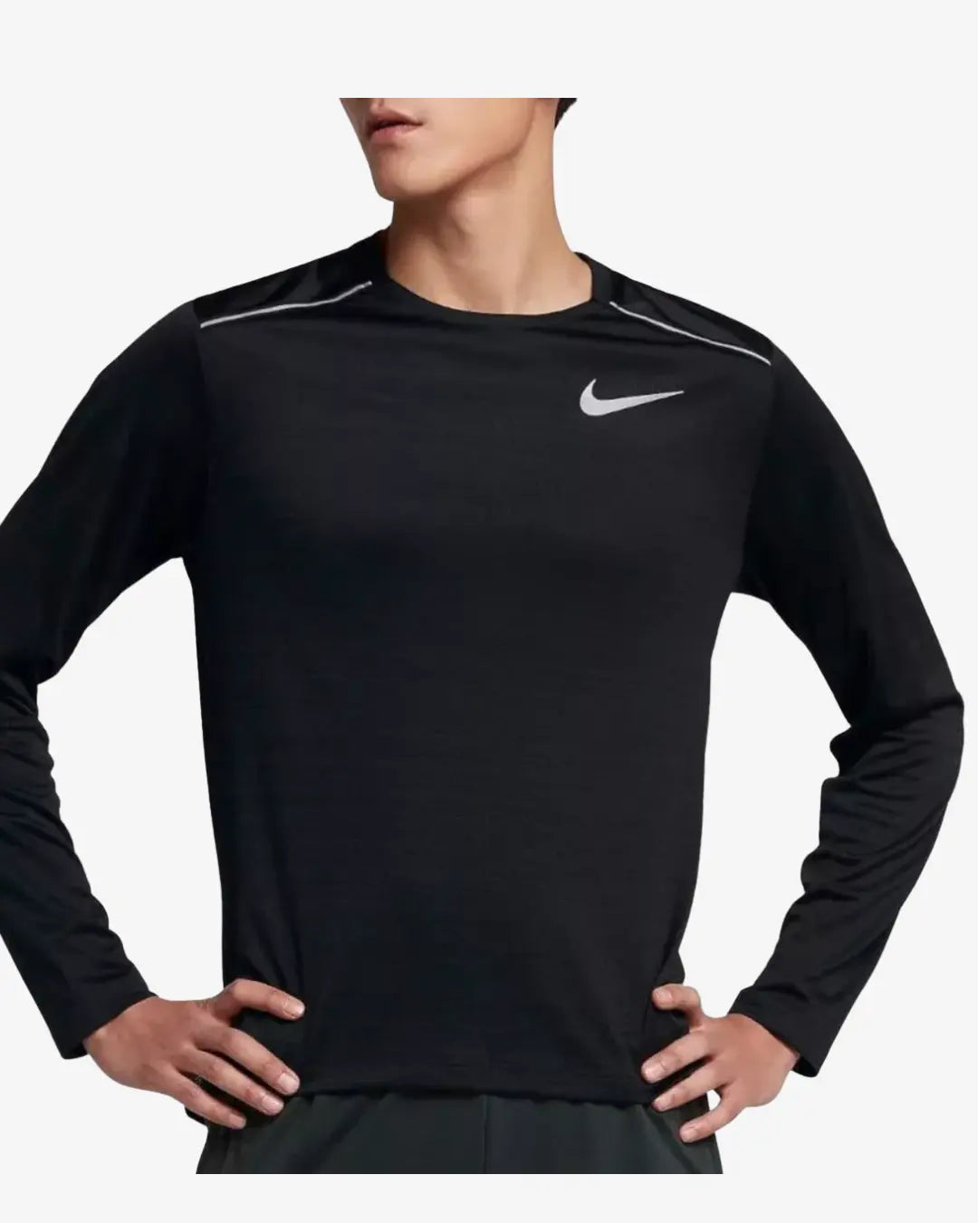 Nike Miler T-Shirt 1.0 Long Sleeve Black Basement