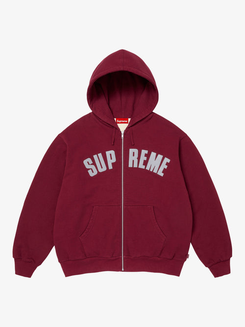Supreme Arc Thermal Lined Zip Up Hooded Sweatshirt (FW26) 'Cardinal'