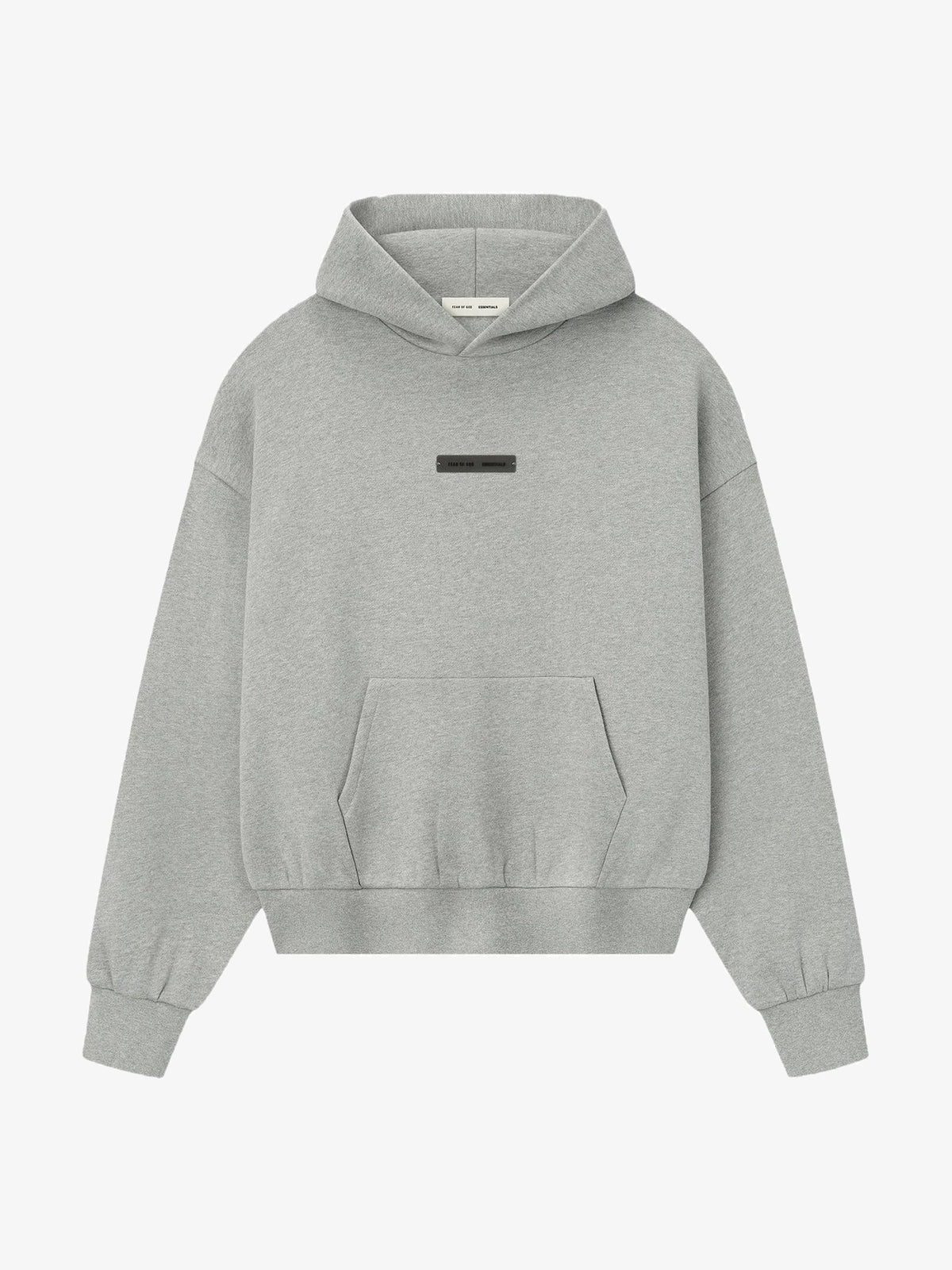 Fear of God Essentials Classic Fleece Hoodie 'Concrete Heather' – front