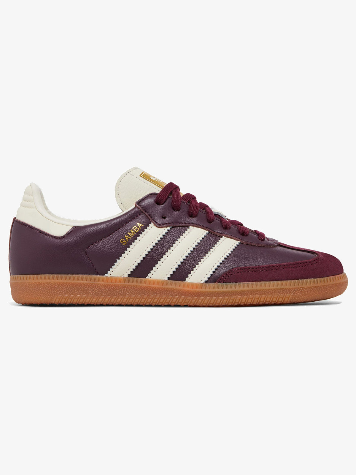 adidas Samba OG 'Maroon Gold Metallic' (W) β side