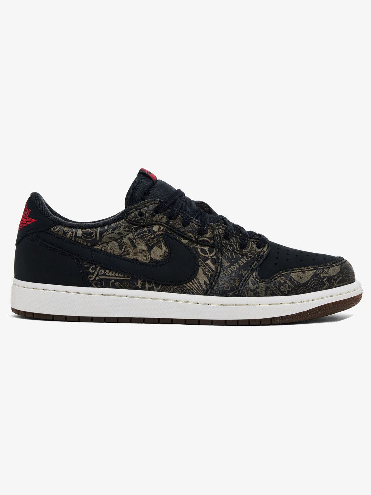 Jordan 1 Retro Low OG 'Laser Black University Red' β side