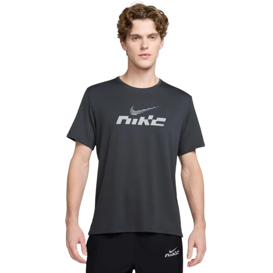 Nike Miler Flash Mens Dri-FIT UV Short-Sleeve Running Top Basement