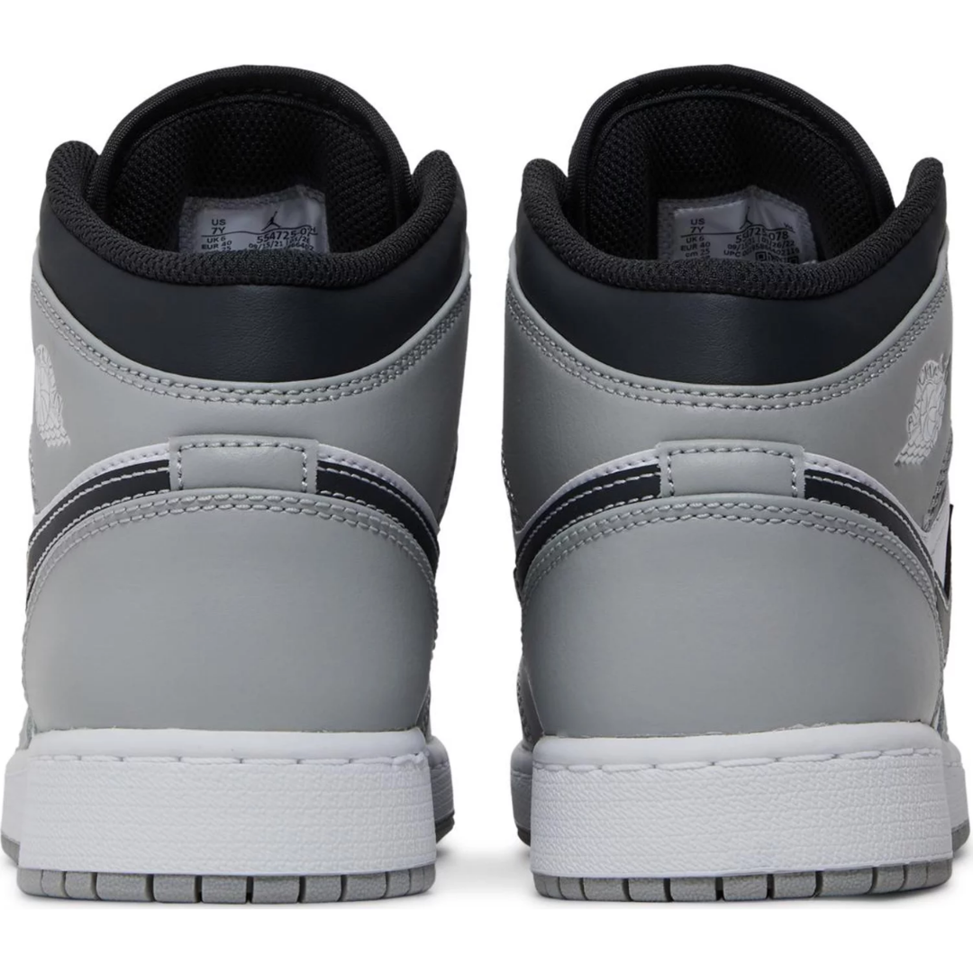 Jordan 1 Mid Light Smoke Grey (GS)