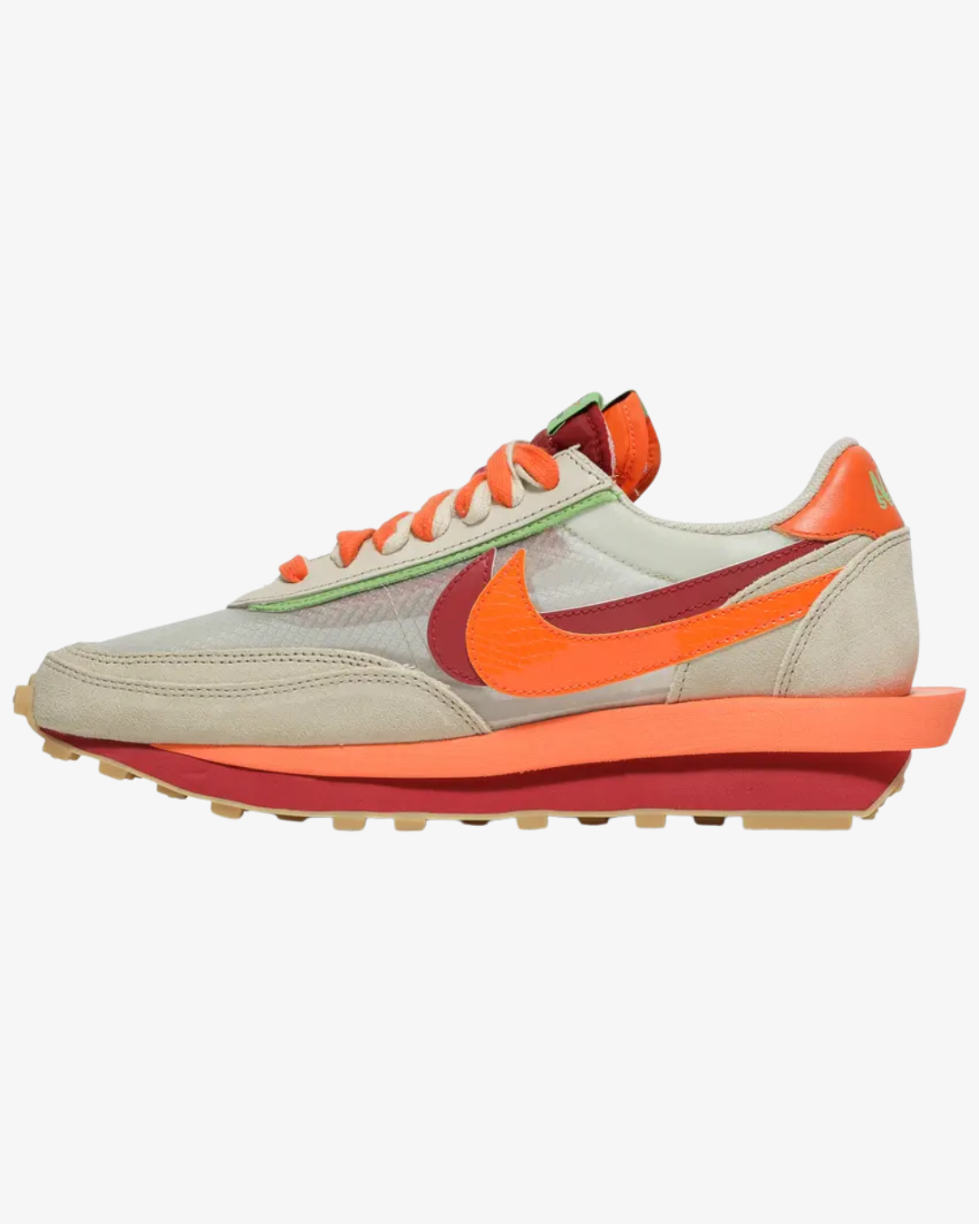 Nike LD Waffle sacai CLOT Kiss of Death Net Orange Blaze