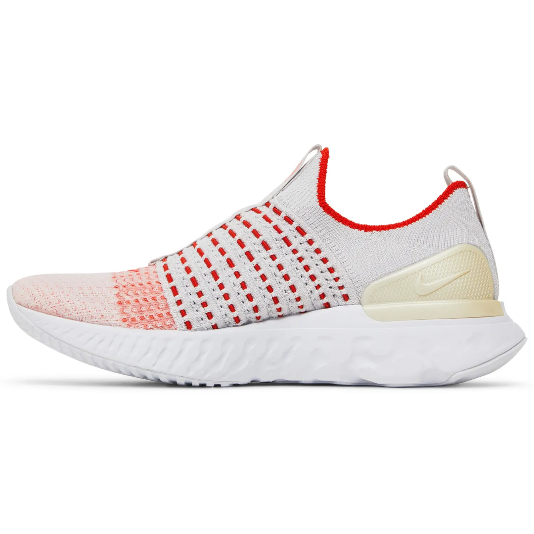 Nike React Phantom Run Flyknit 2 Vast Grey Fire Pink Team Orange (Women's)