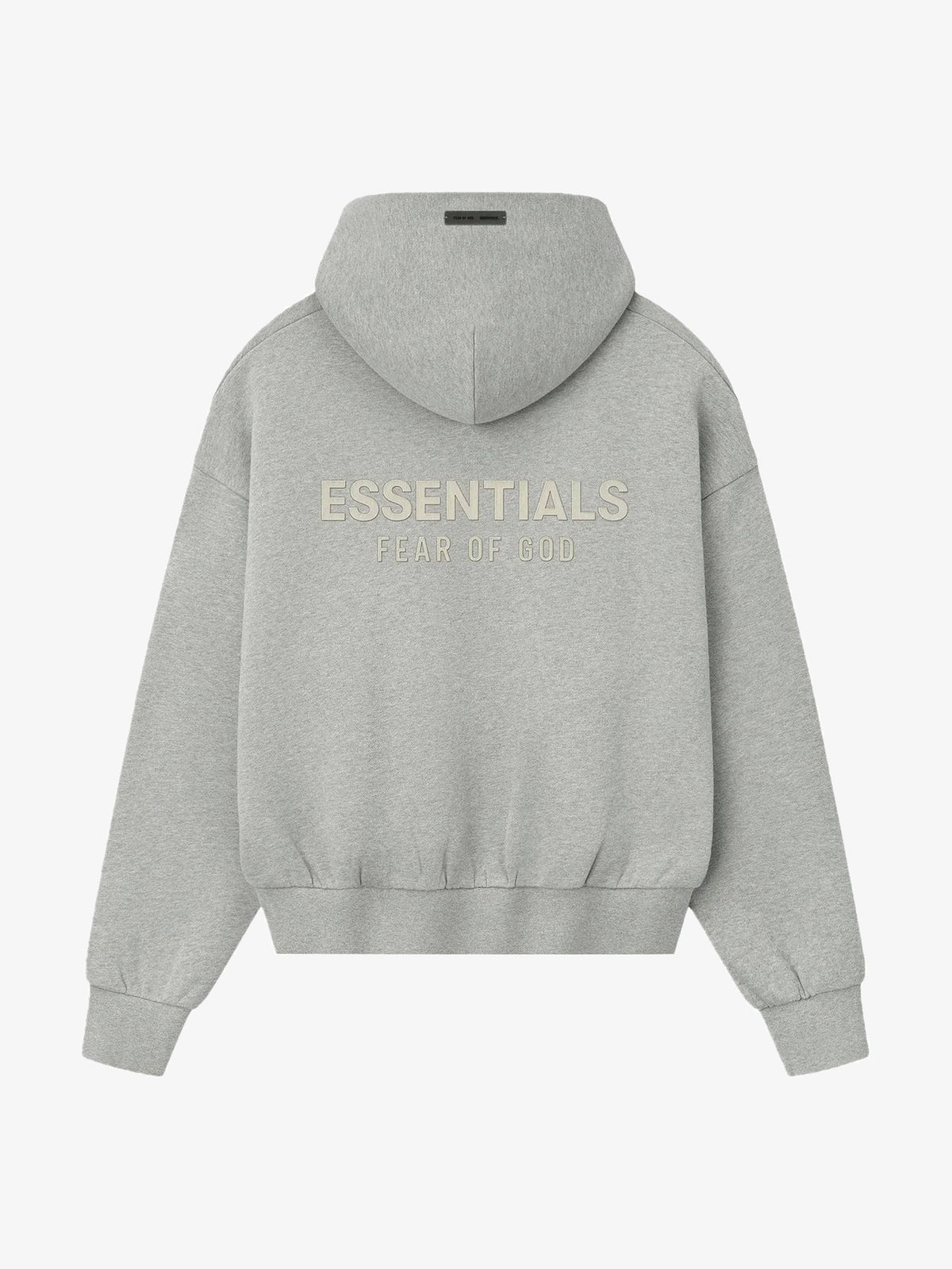 Fear of God Essentials Classic Fleece Hoodie 'Concrete Heather' – back