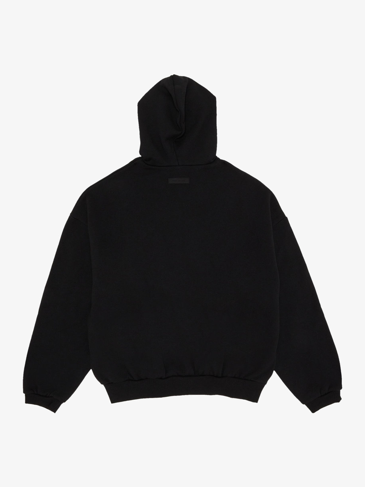 Fear of God Essentials Chest Logo Hoodie 'Jet Black/Jet Black' – back