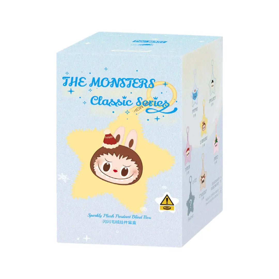 Pop Mart Labubu The Monsters Classic Series Sparkly Plush Pendant Single Blind Box Basement
