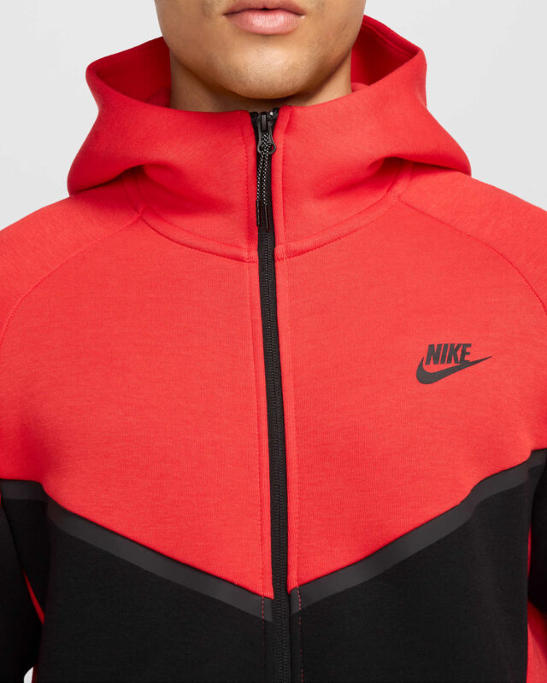 Nike Tech Fleece Full Zip Hoodie - Light Crimson