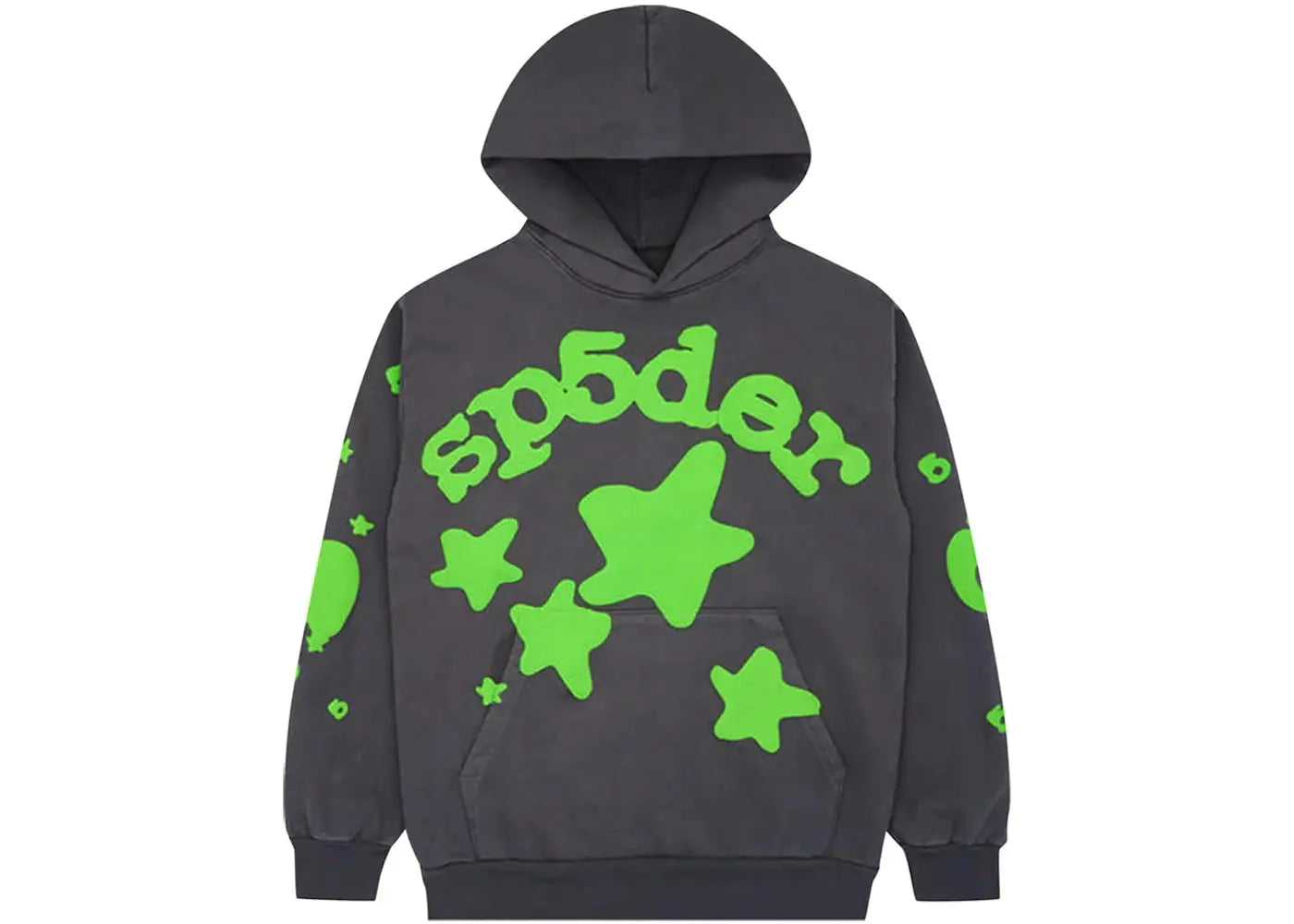 Sp5der Beluga Hoodie Slate Grey/Green Basement