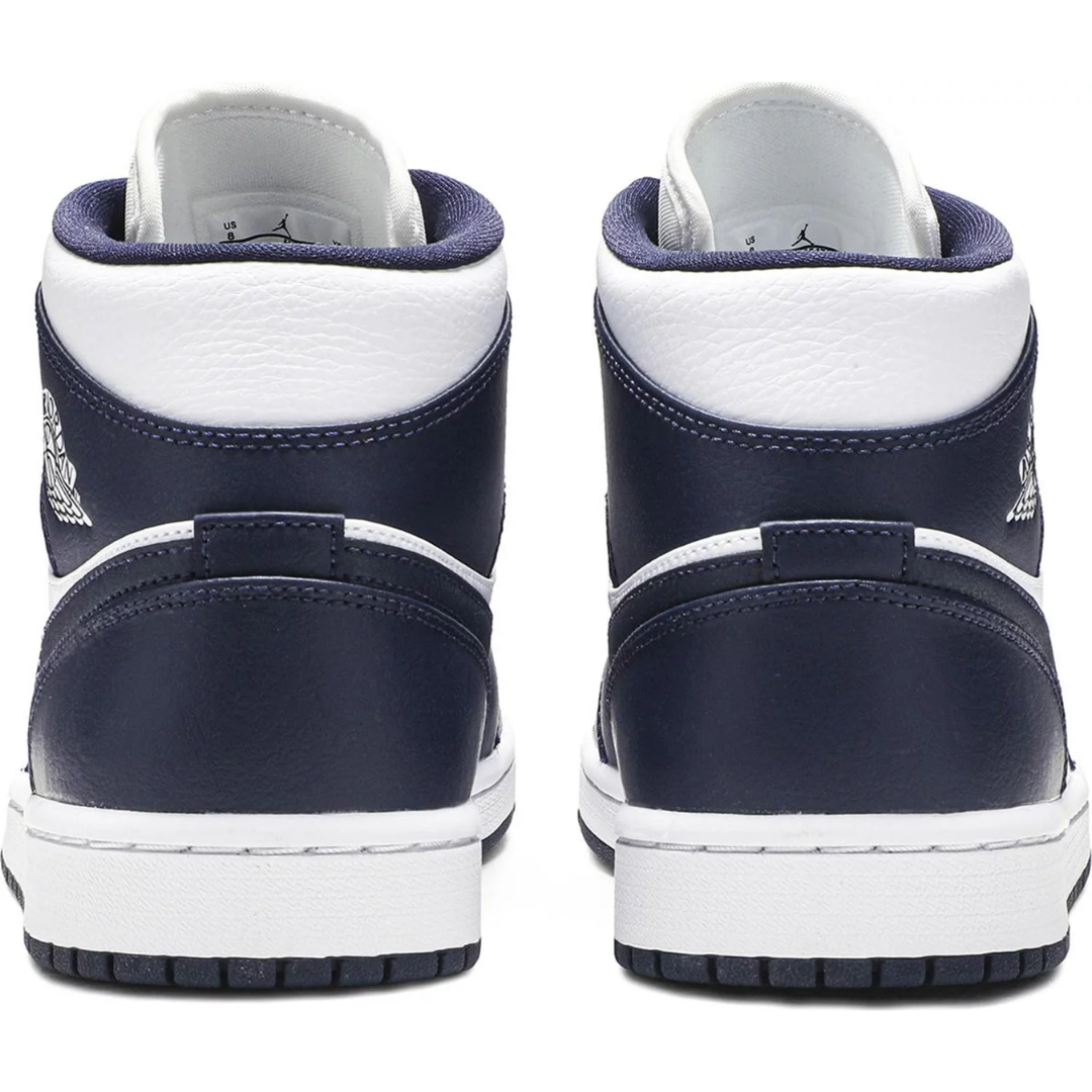 Jordan 1 Mid White Metallic Gold Obsidian