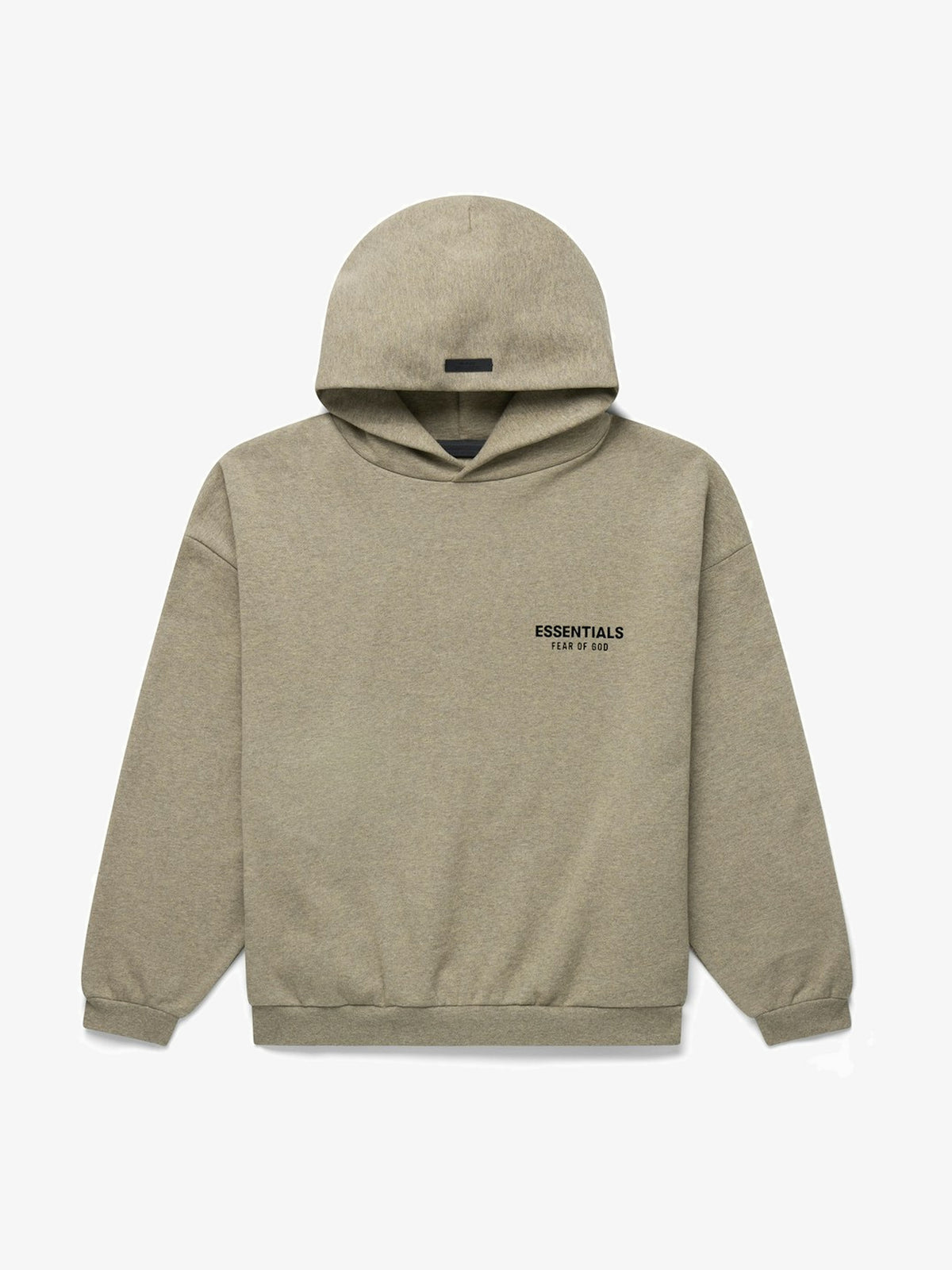Fear of God Essentials Fleece Hoodie (FW24) 'Heather Gray' – front three-quarter