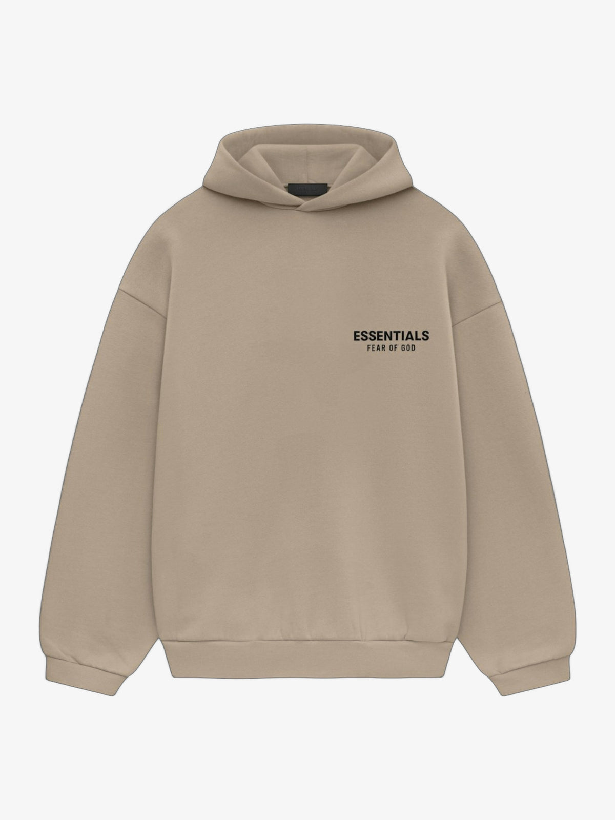 Fear of God Essentials Fleece Hoodie 'Desert Sand' – front three-quarter