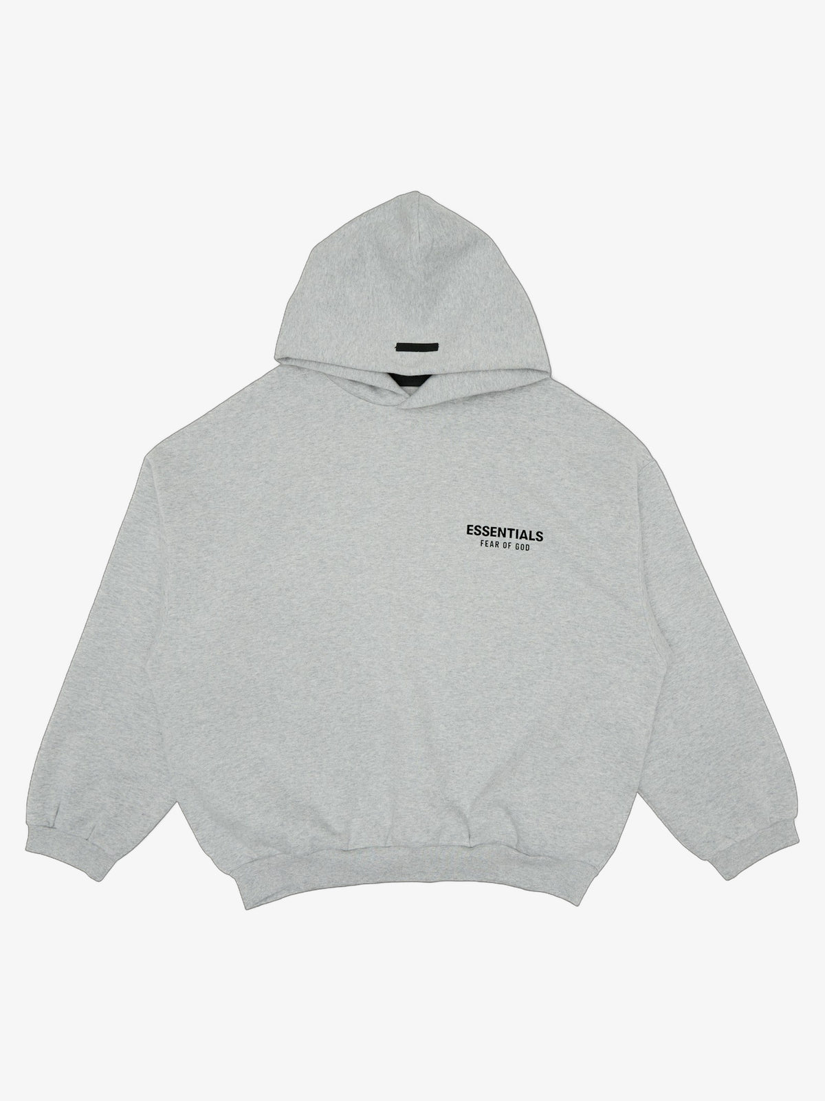 Fear of God Essentials Fleece Hoodie 'Light Heather Gray' – front three-quarter