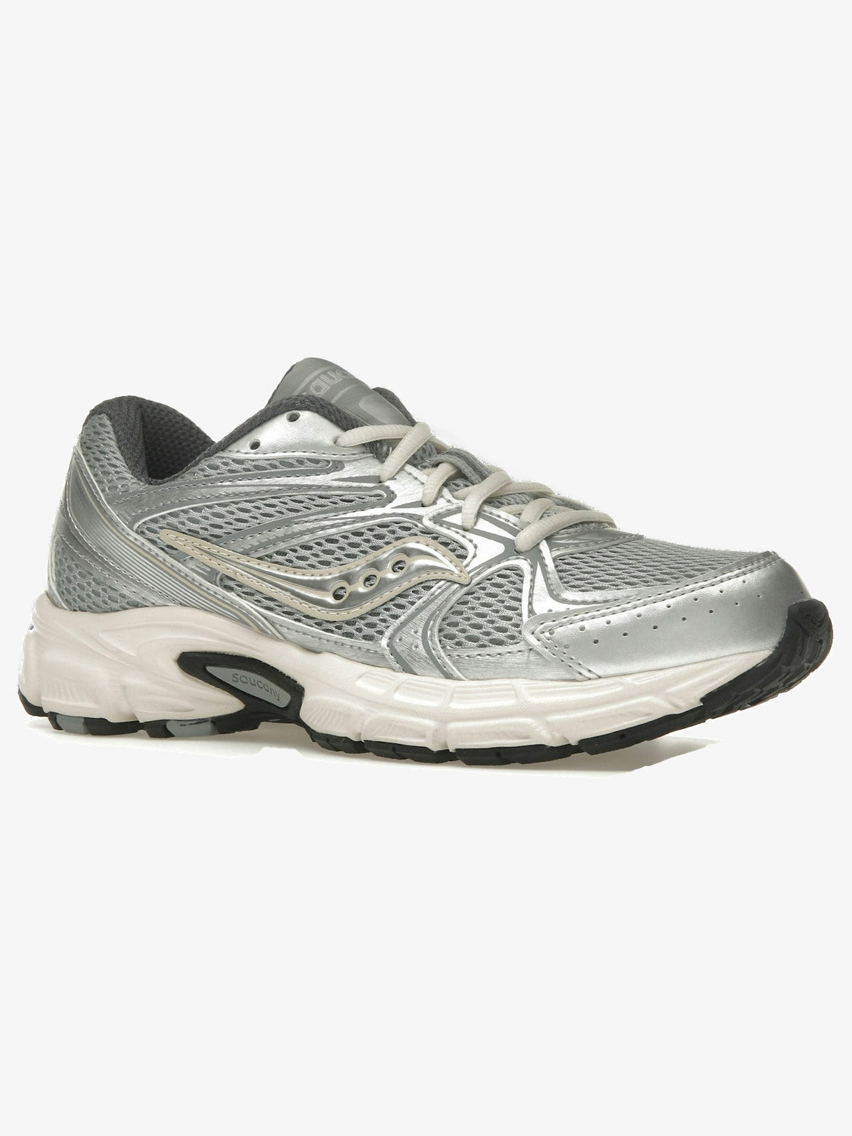 Saucony Grid Ride Millennium 'Silver Cream' (W) β front three-quarter