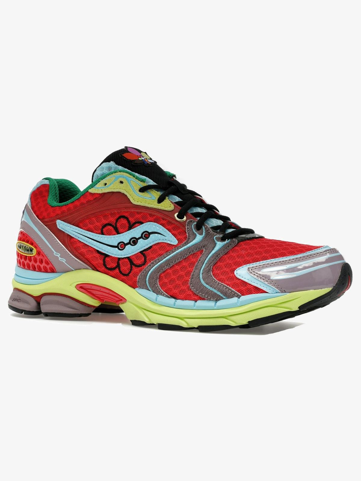 Saucony ProGrid Triumph 4 'Jae Tips Flowers Grow Uptown Poison Ivy' β front three-quarter