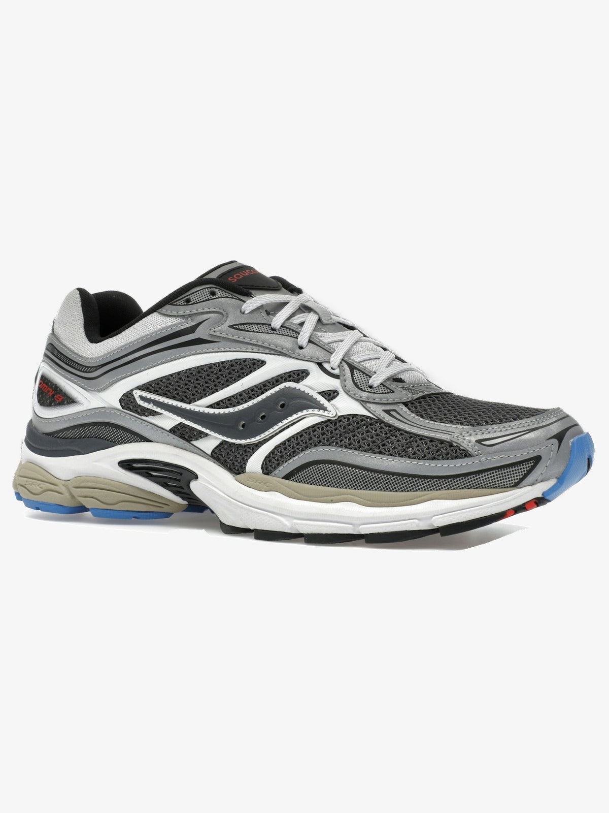Saucony ProGrid Omni 9 'Metallic Grey Silver' β front three-quarter
