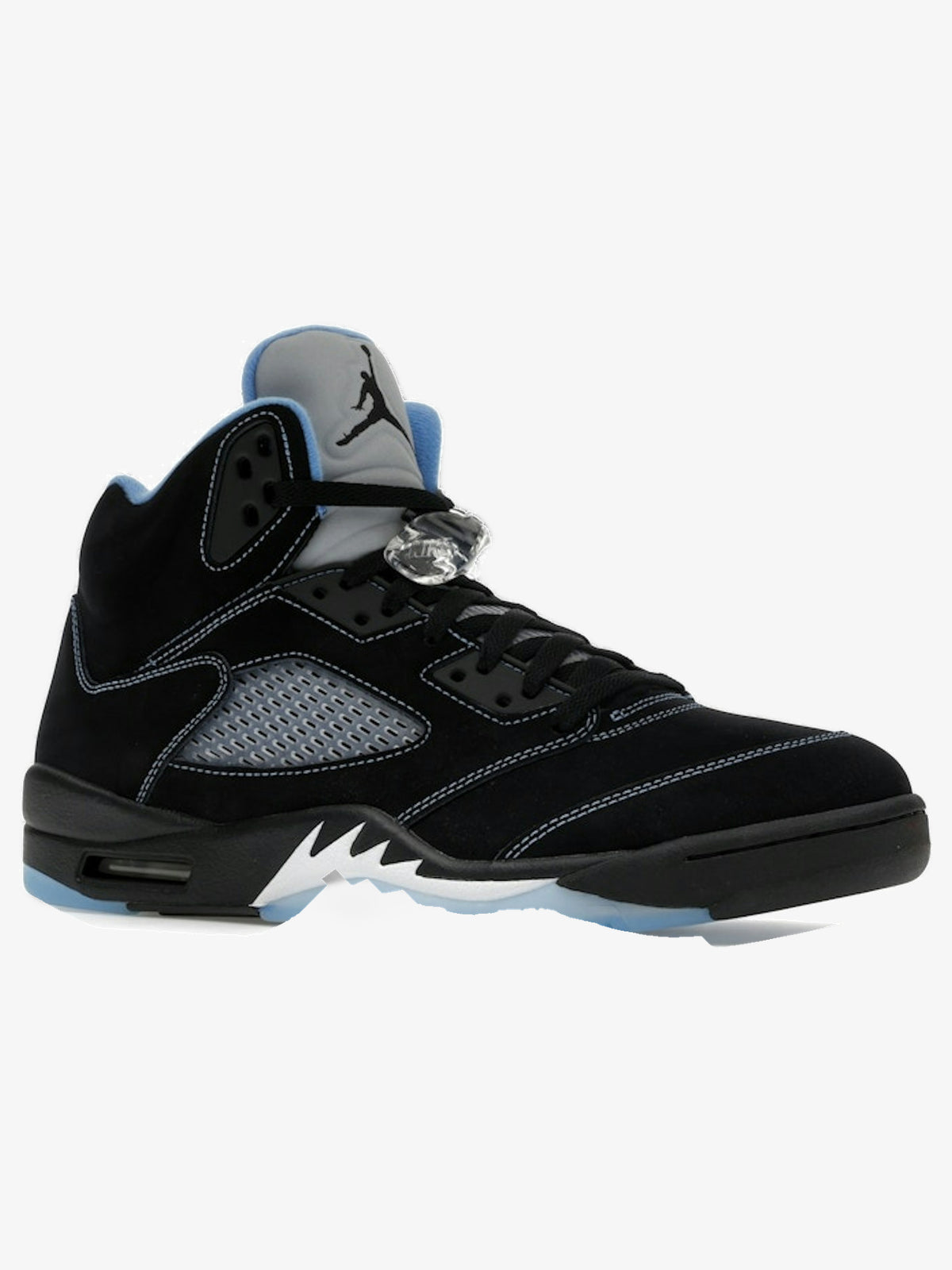 Jordan 5 Retro 'Black University Blue (2026)' – front three-quarter