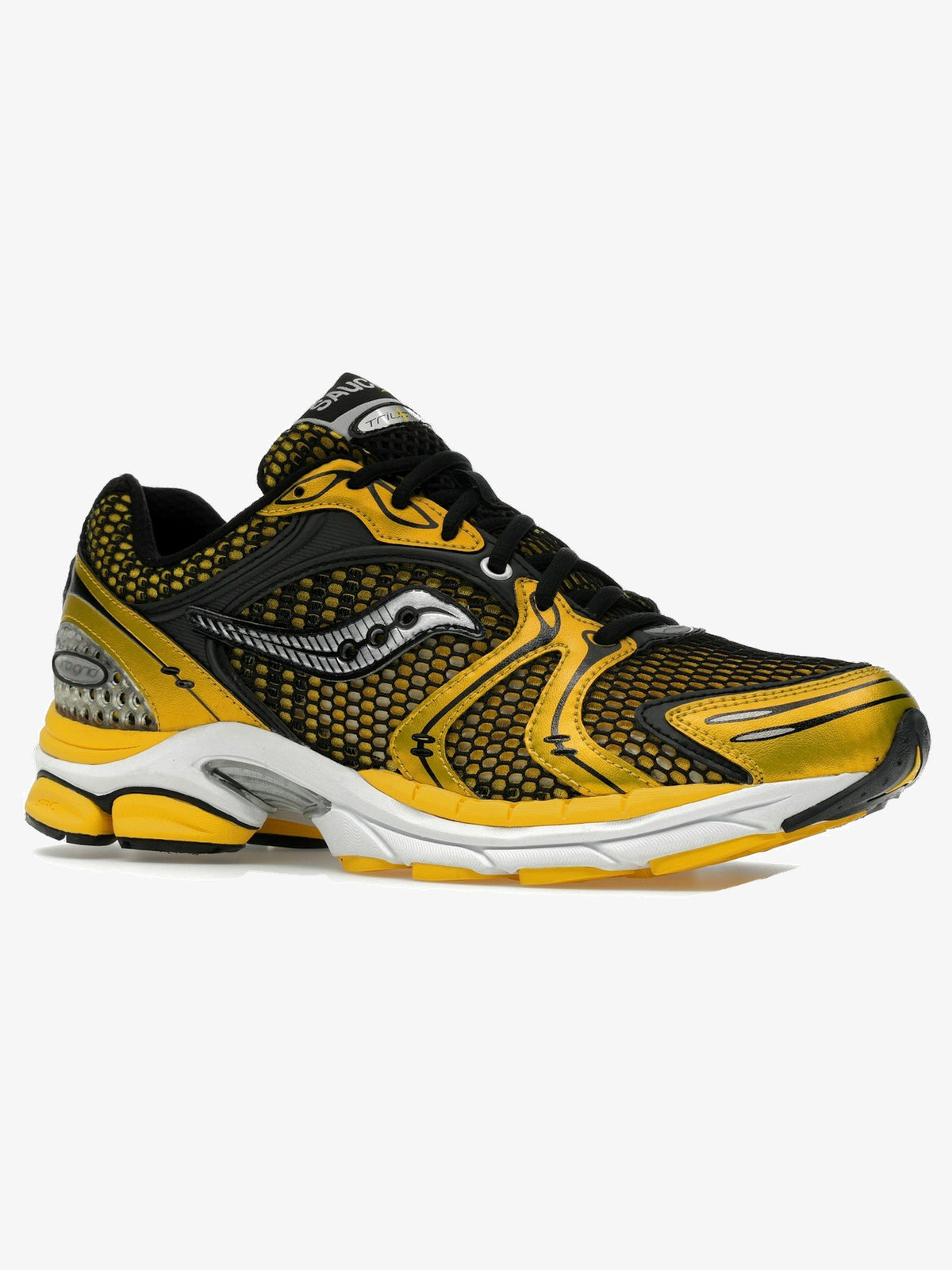 Saucony ProGrid Triumph 4 'Lemon Chrome' β front three-quarter
