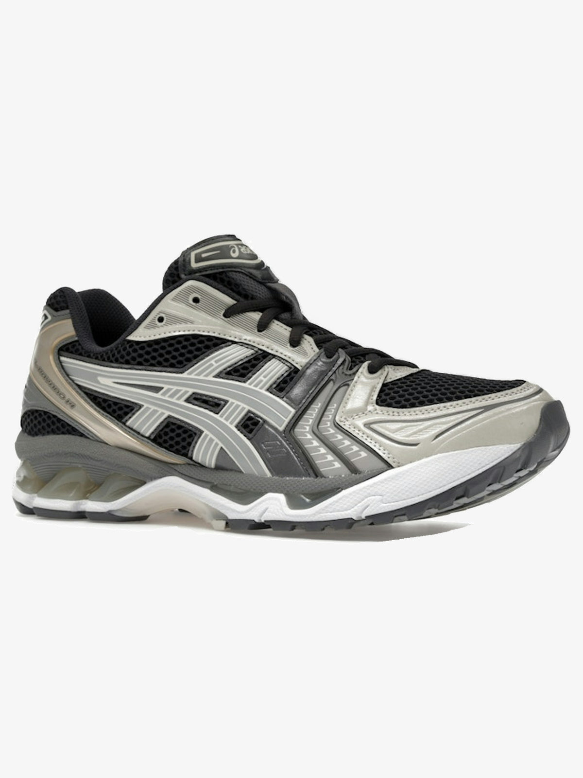 ASICS Gel-Kayano 14 'Obsidian Grey Cement' – front three-quarter