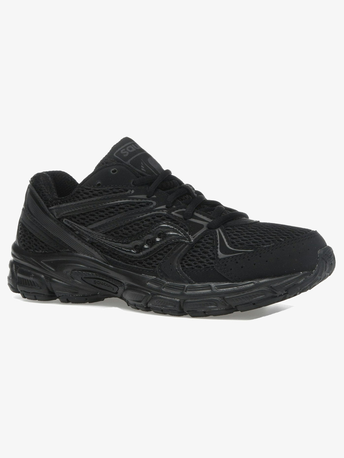 Saucony Ride Millennium Matte 'Triple Black' β front three-quarter