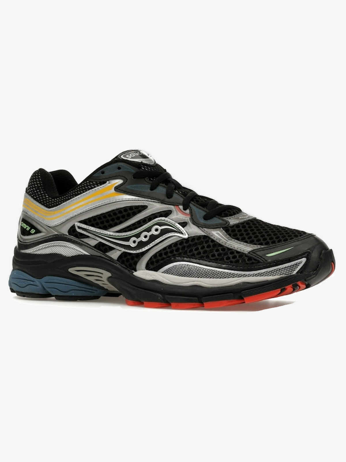 Saucony ProGrid Omni 9 'Black Silver Multi' β front three-quarter
