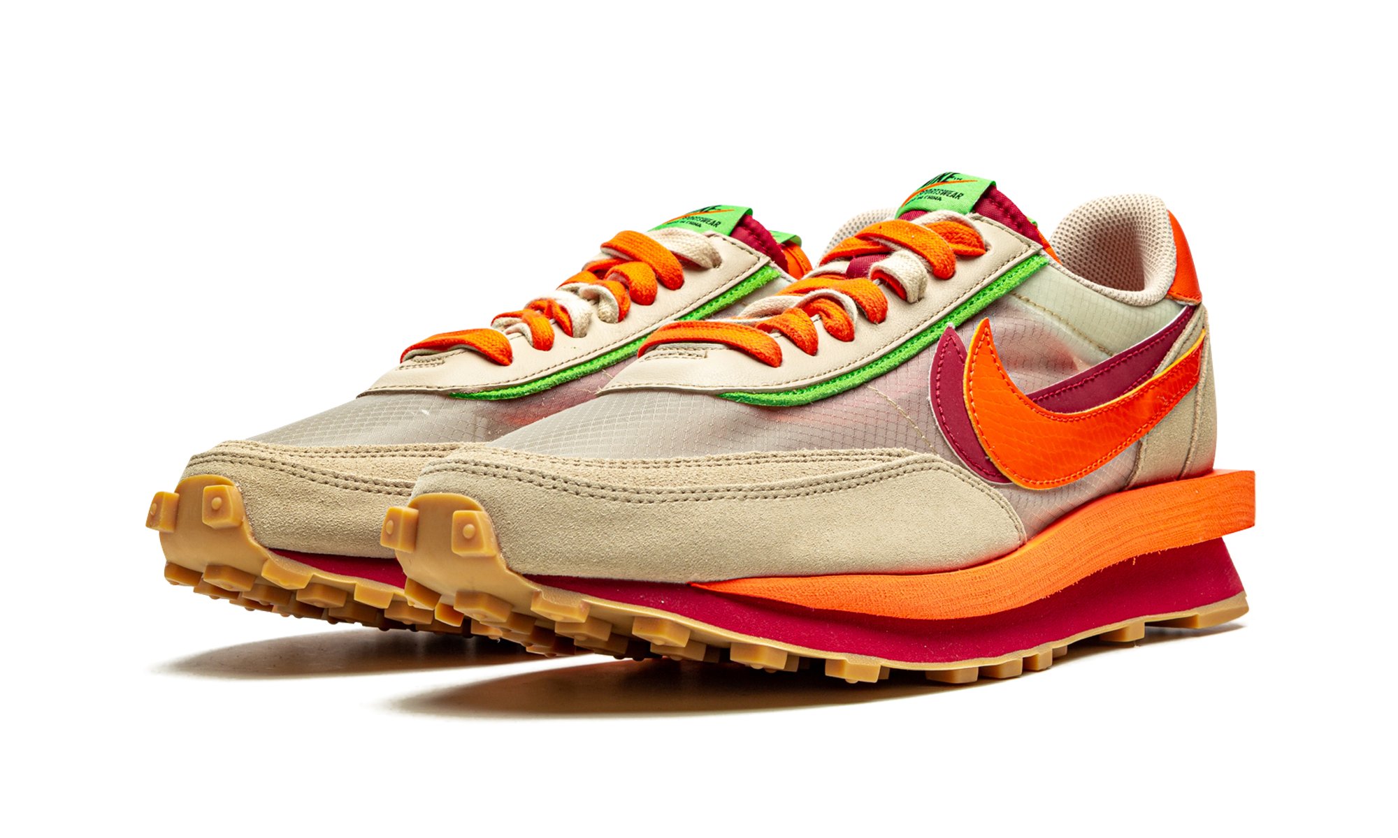 Nike LD Waffle sacai CLOT Kiss of Death Net Orange Blaze