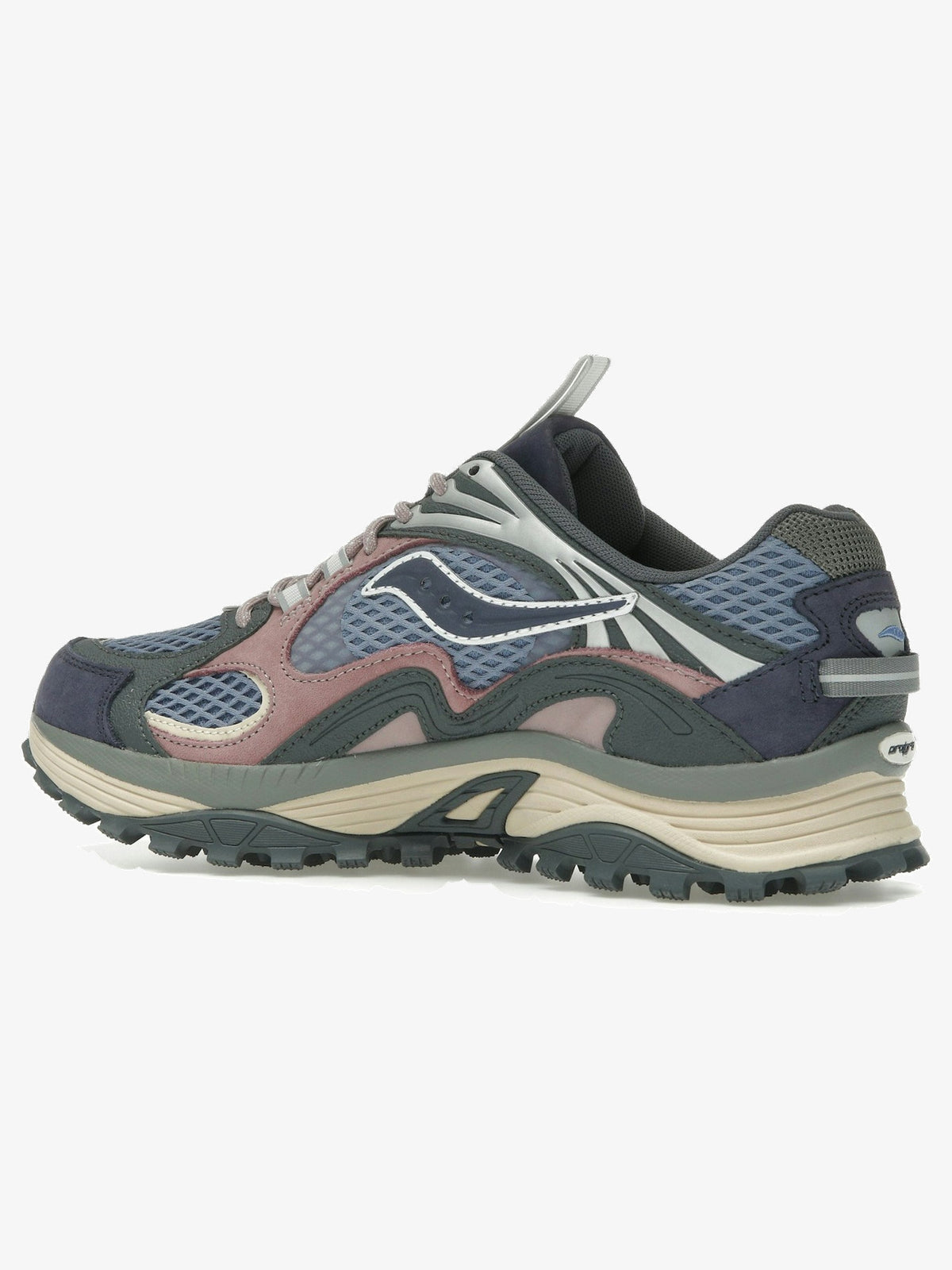 Saucony Grid Aura X 'Blue Multi' β rear three-quarter