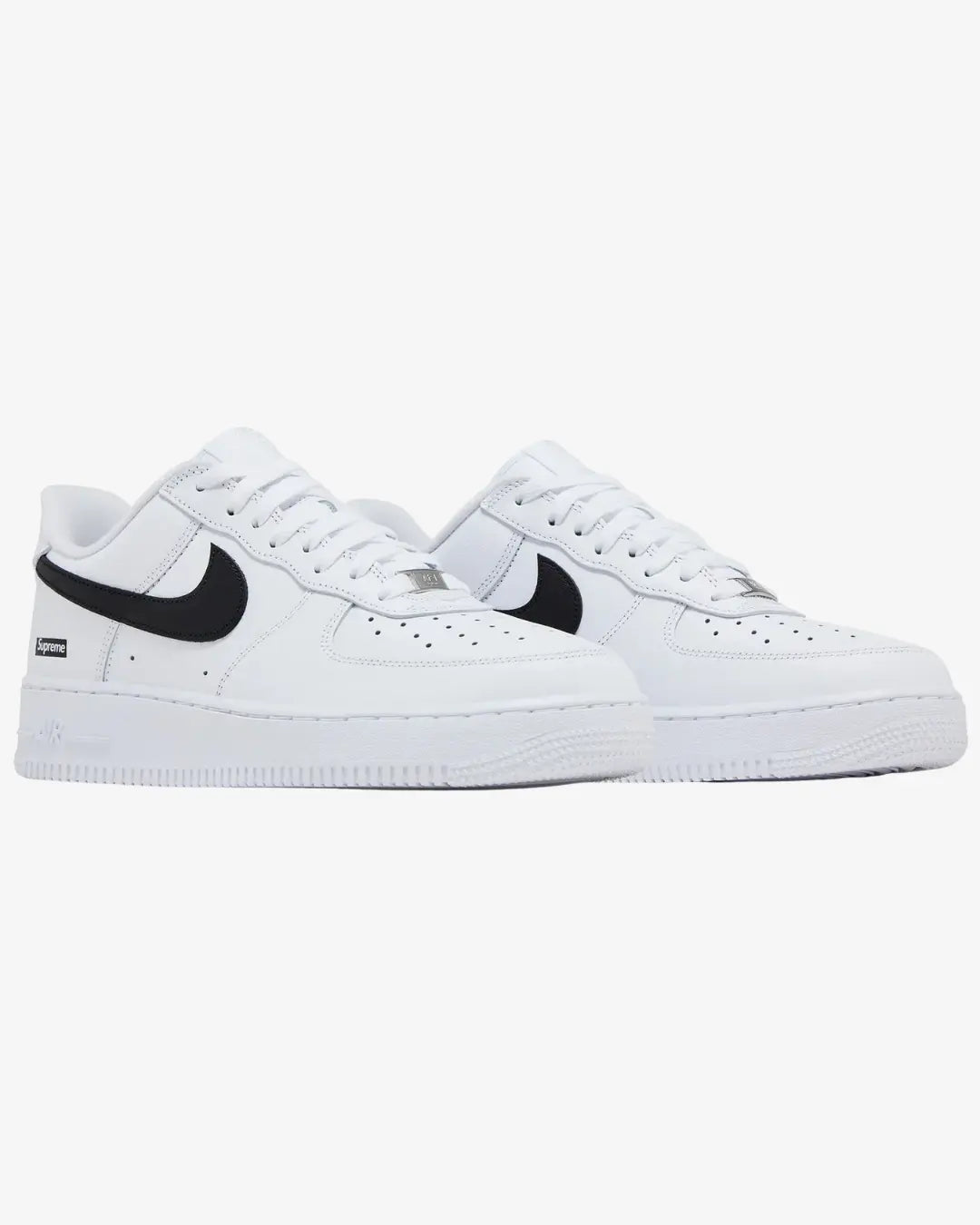 Supreme x Air Force 1 Low Box Logo - White Black Nike