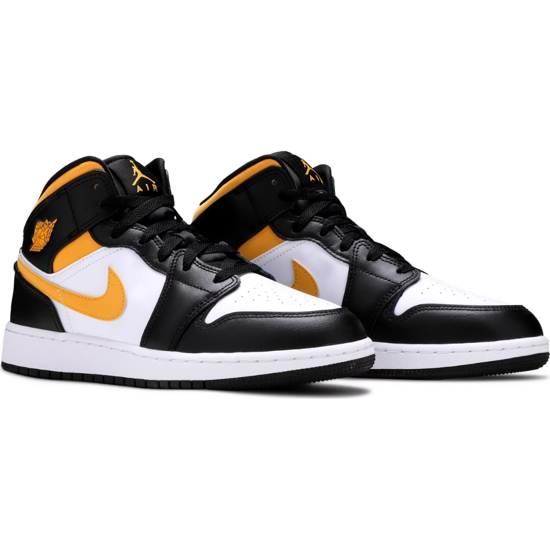 Jordan 1 Mid White Pollen Black (GS)