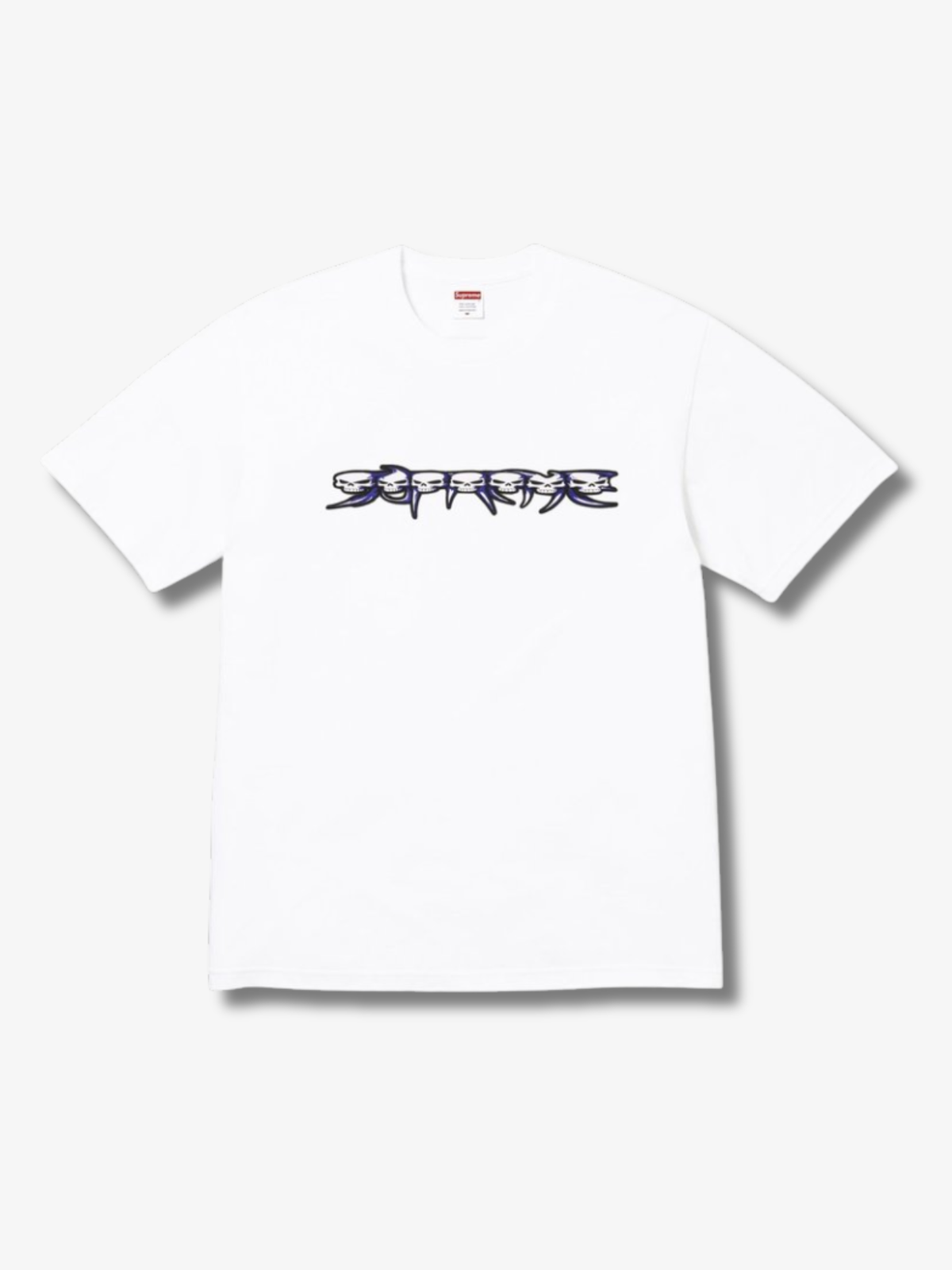 Supreme Skulls Spellout Tee White