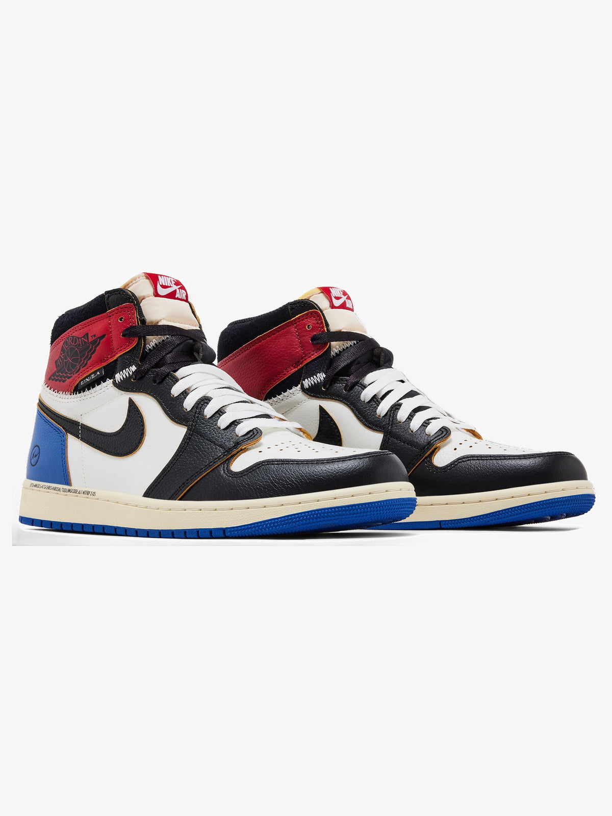 Jordan 1 Retro High OG SP 'Fragment x Union LA Varsity Red Sport Royal' β pair