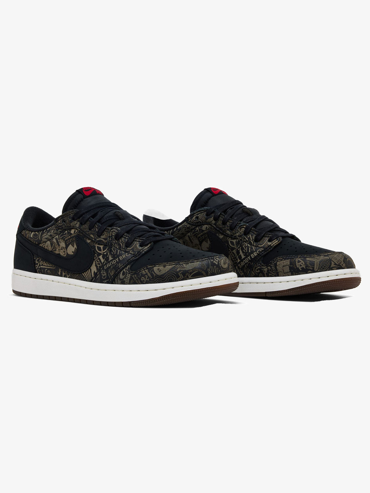 Jordan 1 Retro Low OG 'Laser Black University Red' β pair