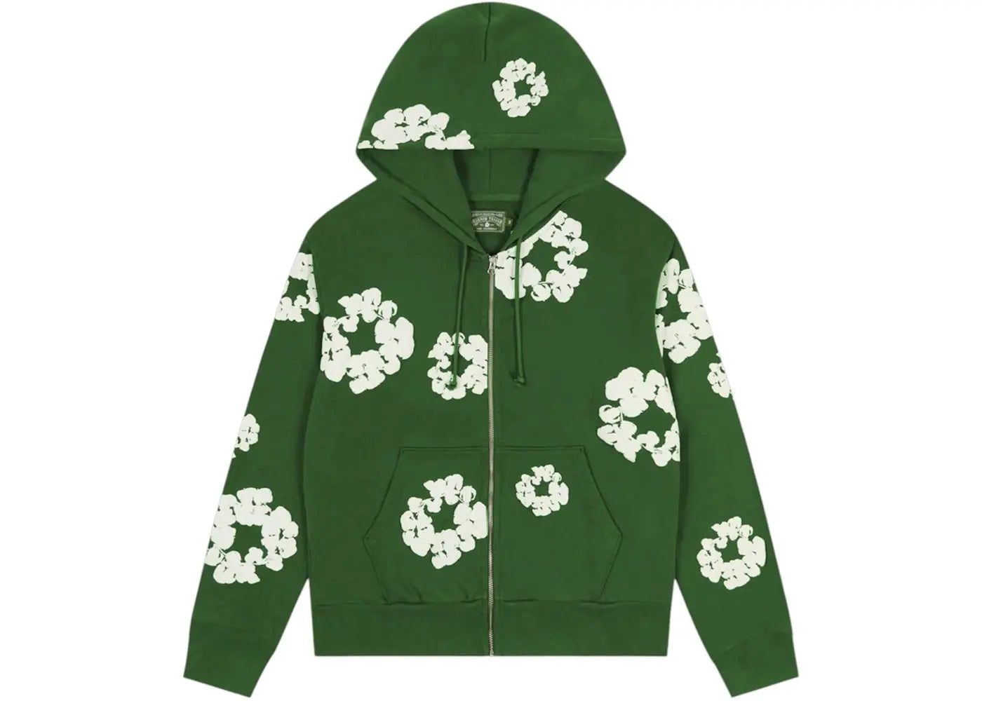 Denim Tears Cotton Wreath Zip Hoodie Green Basement