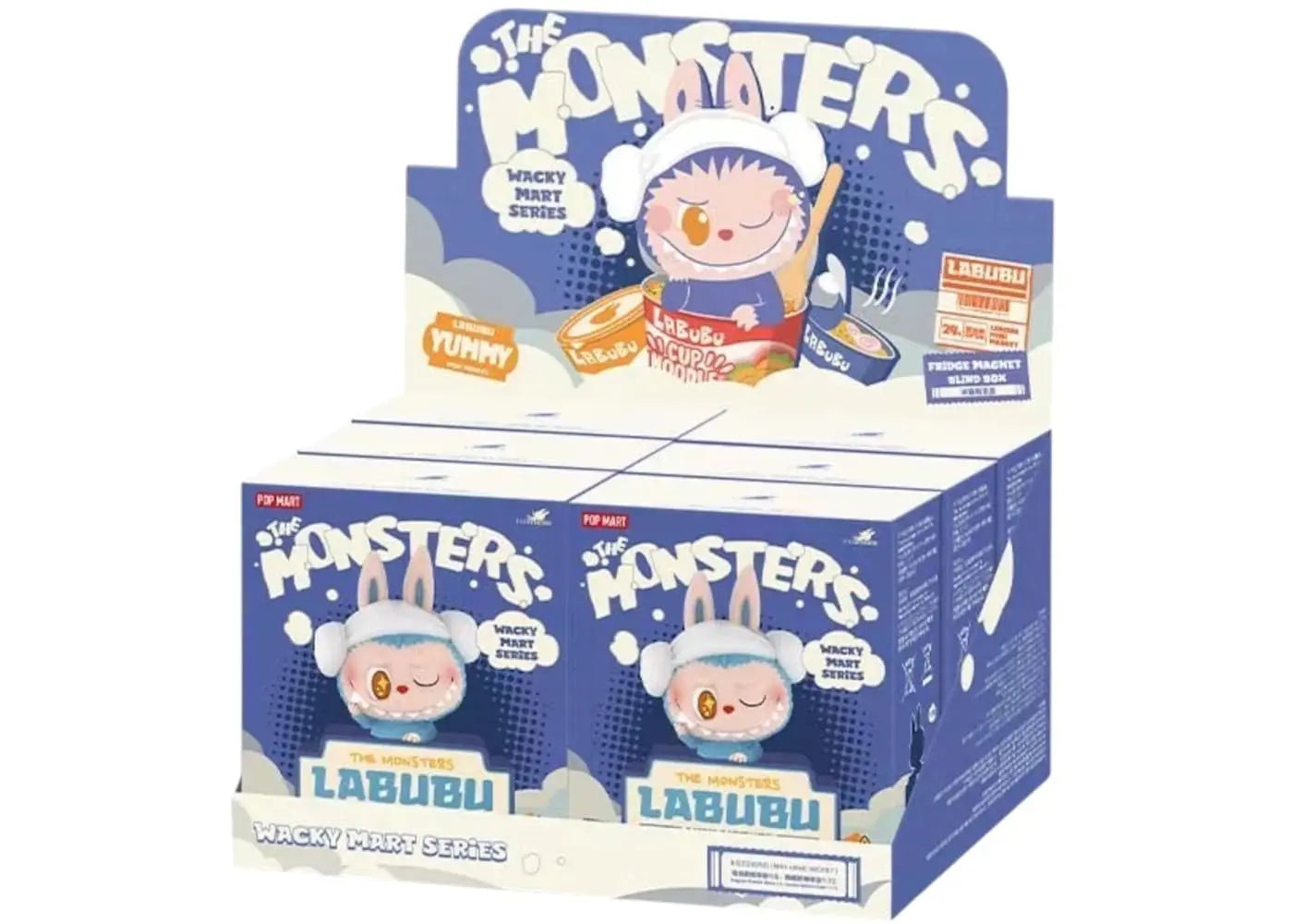 Pop Mart Labubu The Monsters Wacky Mart Series Fridge Magnet Sealed Case (6 Blind Box) Basement
