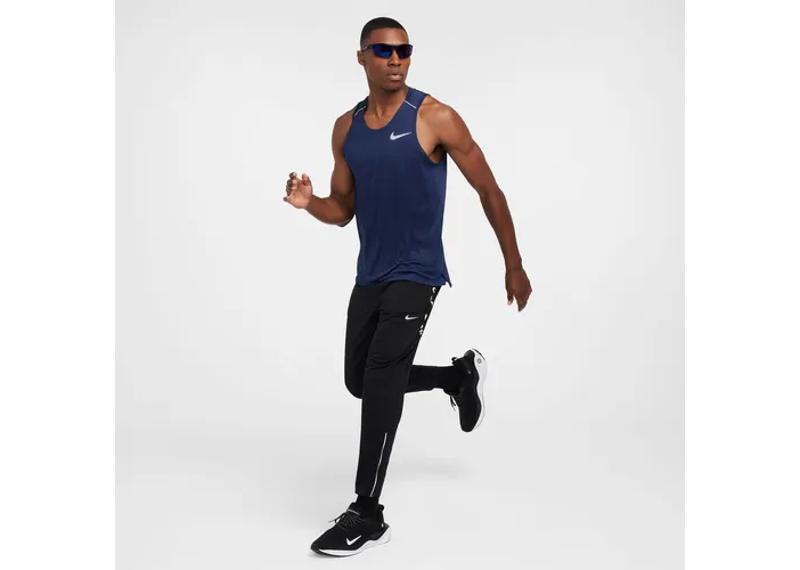 NIKE DRI-FIT MILER RUNNING TANK - Navy Blue