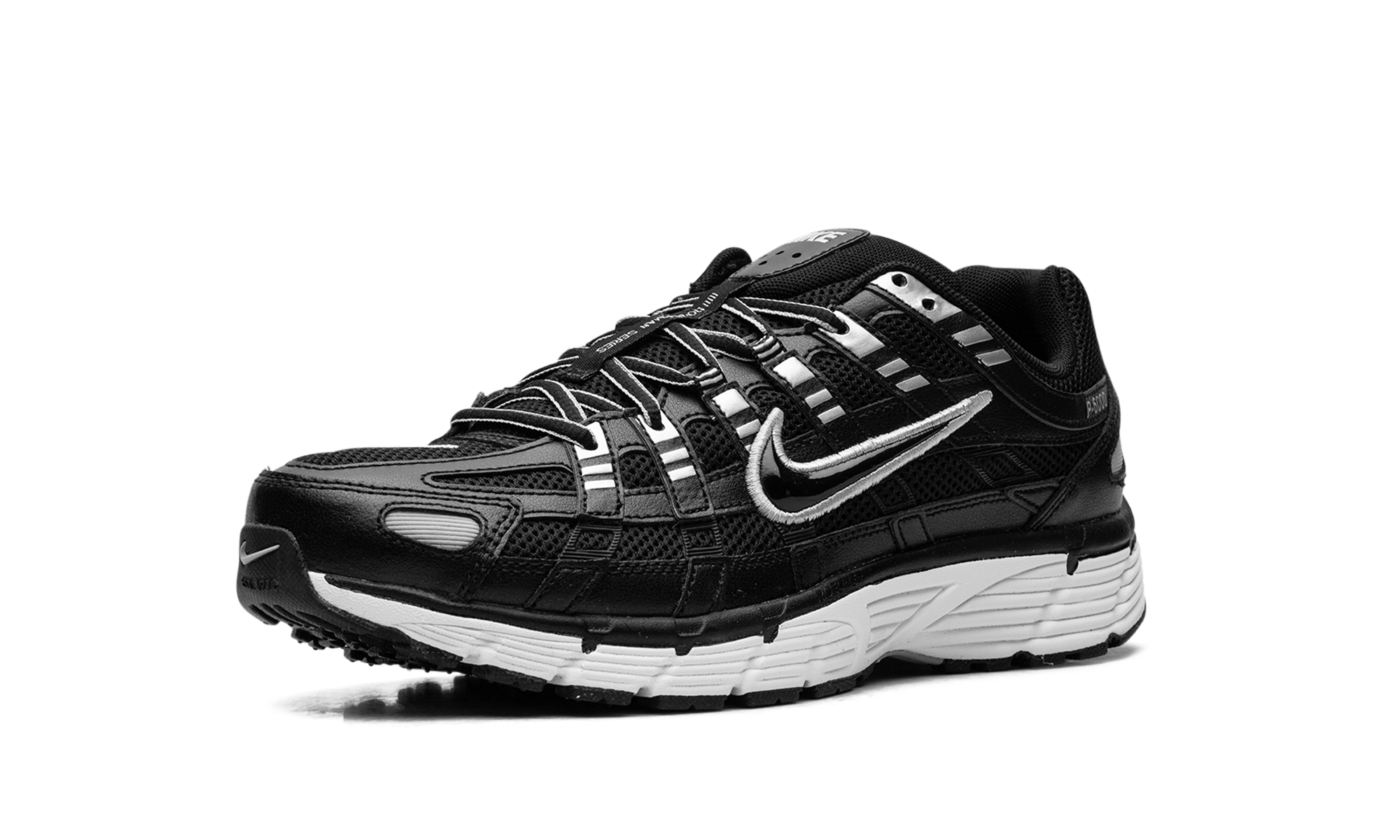 Nike P-6000 Black White Metallic Silver