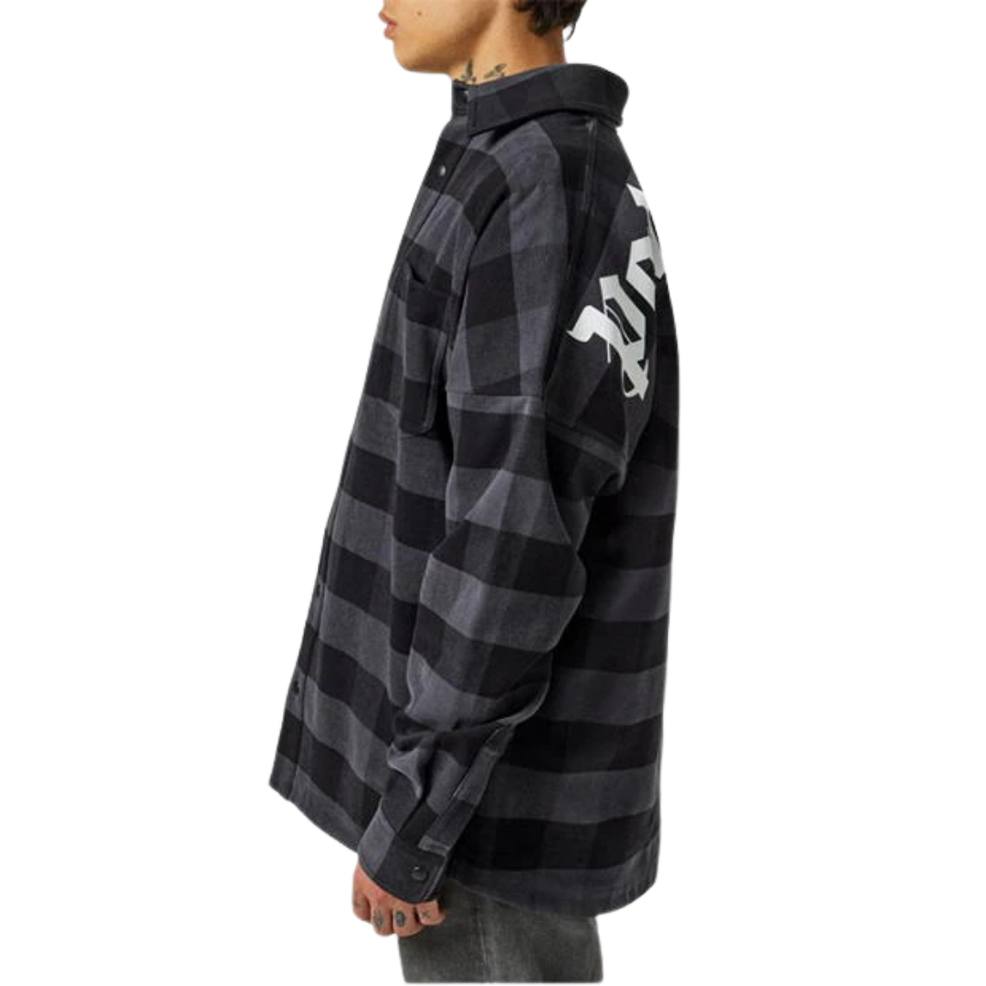 Palm Angels Classic Logo Overshirt Black/Grey/White
