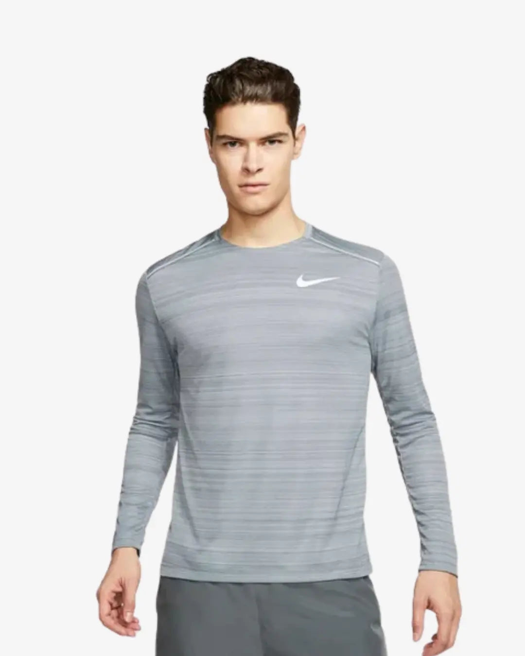 Nike Miler T-Shirt 1.0 Long Sleeve Grey Basement