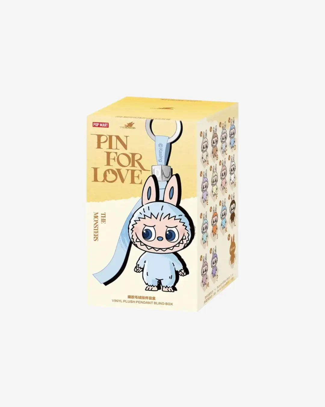 Pop Mart Labubu The Monsters Pin for Love Series Vinyl Plush Pendant (A-M) Single Blind Box Basement