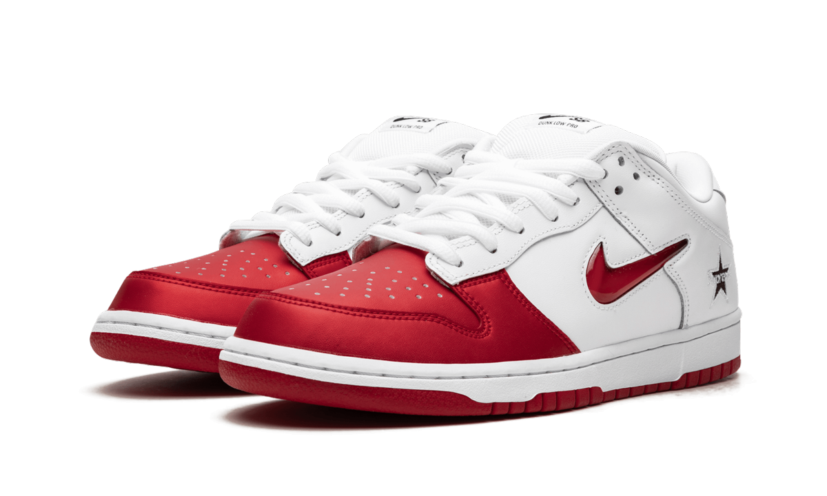 Nike SB Dunk Low Supreme Jewel Swoosh Red