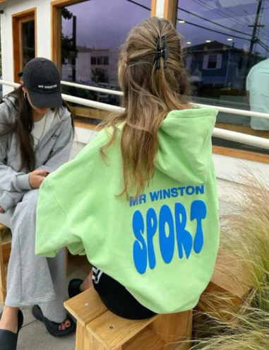 Mr Winston Puff Hoodie (Bright Lime)