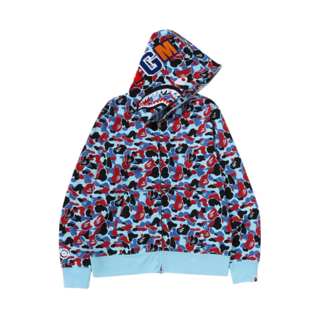 BAPE Store Chicago Separate Shark Full Zip Hoodie Multicolor