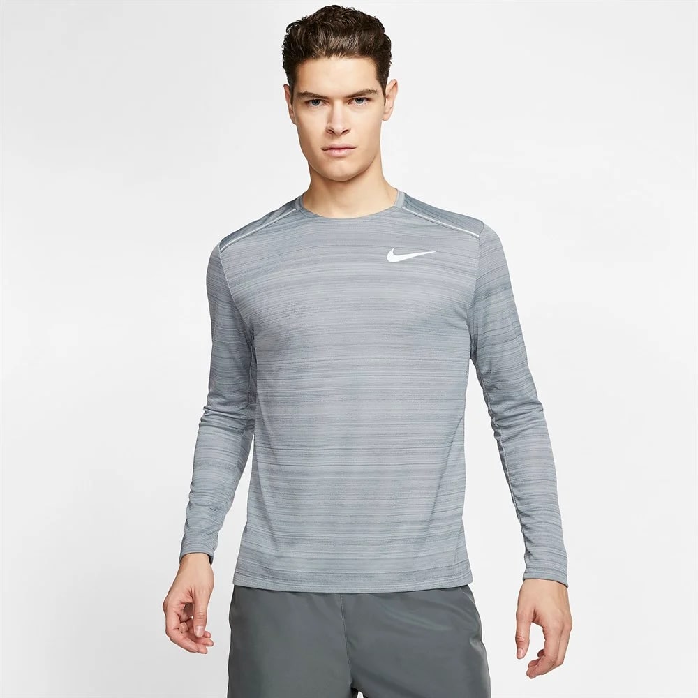 Nike Miler T-Shirt 1.0 Long Sleeve Grey